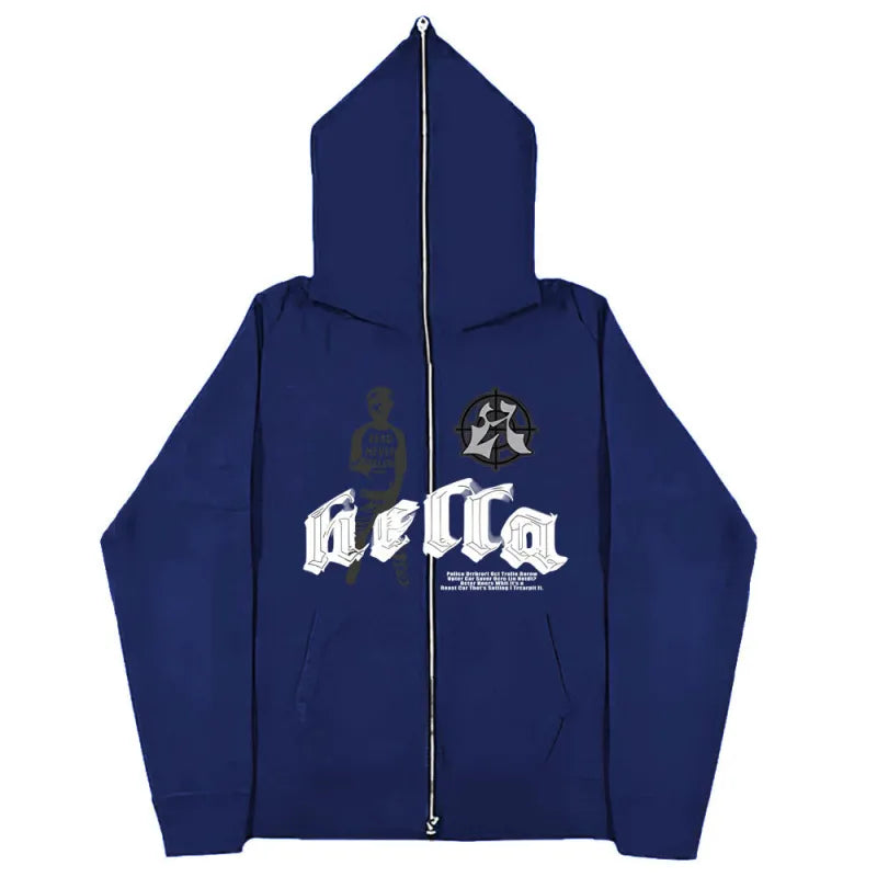 CALXRA Oversized Zipper Hoodie