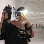 A BEAN Black Tie-Dye Oversized Sweatshirt Top