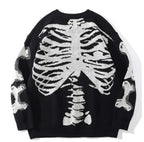 Skeleton Patch Embroidery Hooded Sweatshirt