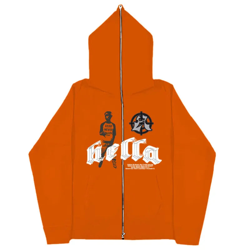 CALXRA Oversized Zipper Hoodie