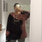 A BEAN Black Tie-Dye Oversized Sweatshirt Top