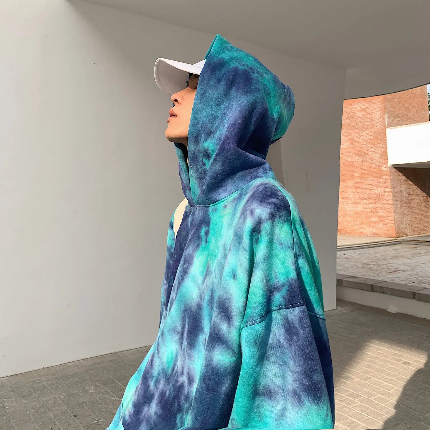 Men's Oversized Tie-Dye Camouflage Hoodie Sweatshirt