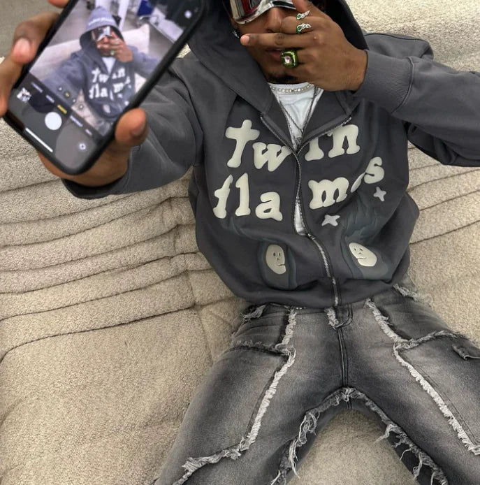 Harajuku Skull 3D Print Oversized Hoodie for Men & Women